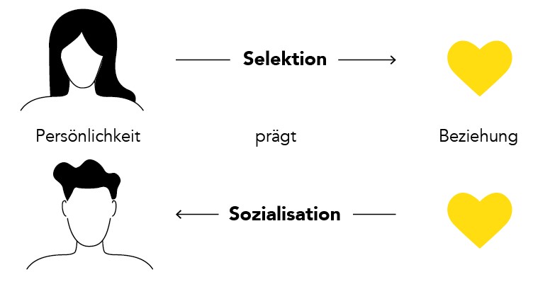 Selektions- und Sozialisationseffekte in Paarbeziehungen (Abb./©: Joana Kelén / Beltz Verlag)