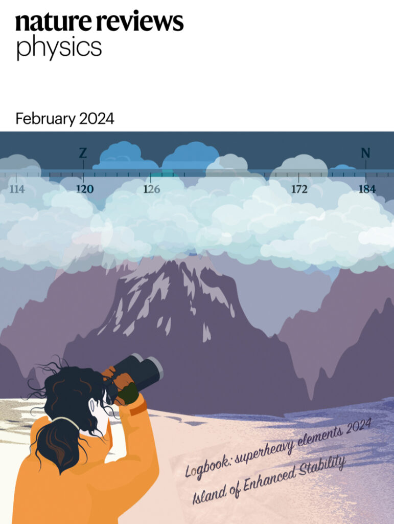 Cover der Nature Reviews Physics, Februar 2024 (Abb./©: Susanne Harris / Springer Nature Ltd)