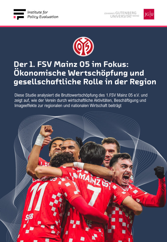 Cover der Studie "Der 1. FSV Mainz 05 e.V. im Fokus: Ökonomische Wertschöpfung und gesellschaftliche Rolle in der Region" (Link zur Studie)