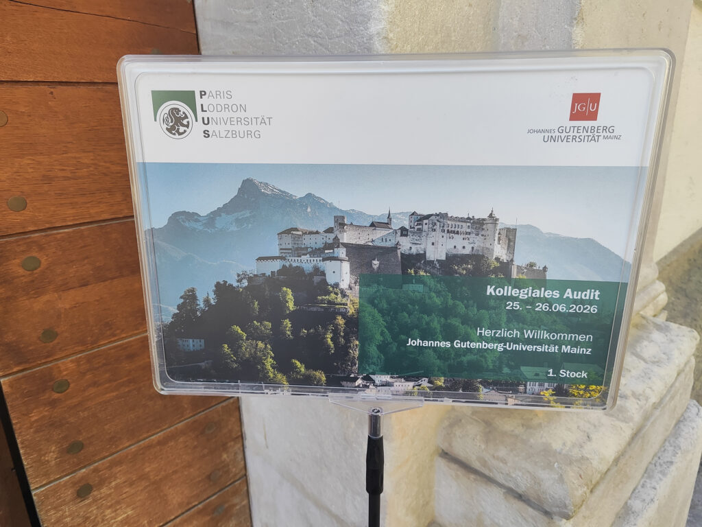 Eine Delegation der Johannes Gutenberg-Universität Mainz war im Juni 2026 im Rahmen eines Kollegialen Audits zur Qualitätsentwicklung von Studium und Lehre an der Universität Salzburg zu Gast. (Foto: Sandra Sandri)